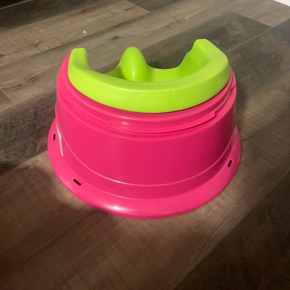Pink and Green Infant Seat